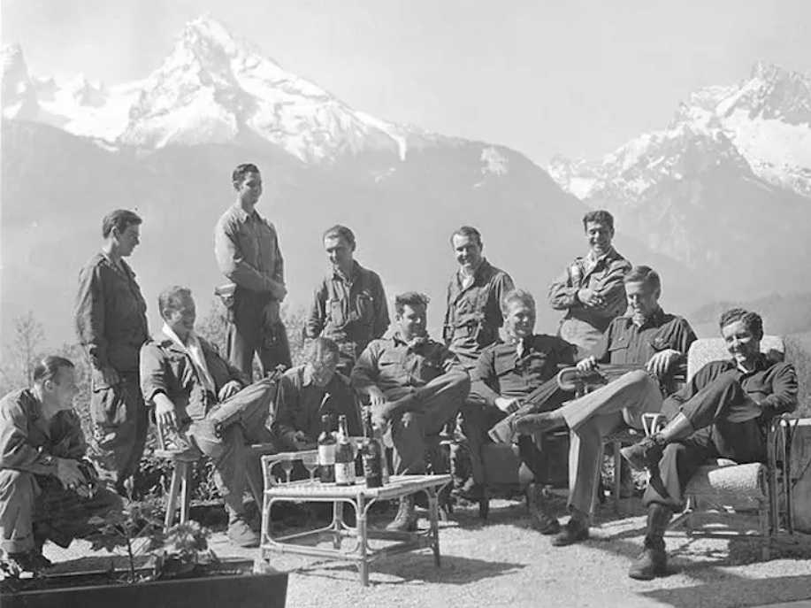 Easy Company 101st Officers Eagle's Nest 1945 WW2